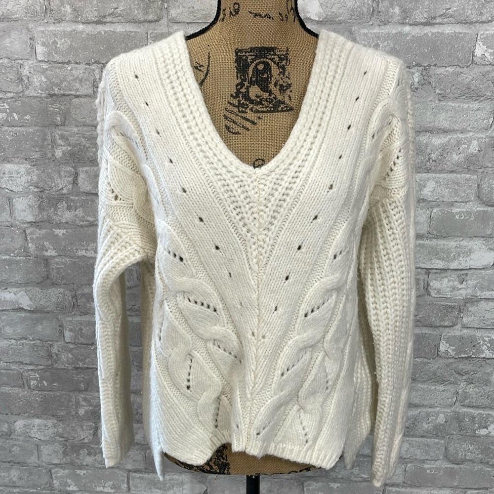 Anthropologie Ramona Cable-knit Sweater